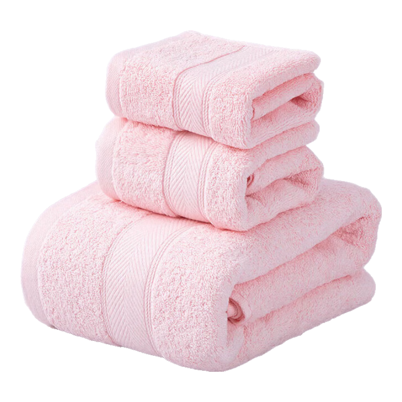 Grace Antibacterial And Anti-Mite Cotton Bath Towel Set for Men And Women, High-Quality Three-Piece Combination Including Bath Towel, Washcloth, And Hand Towel