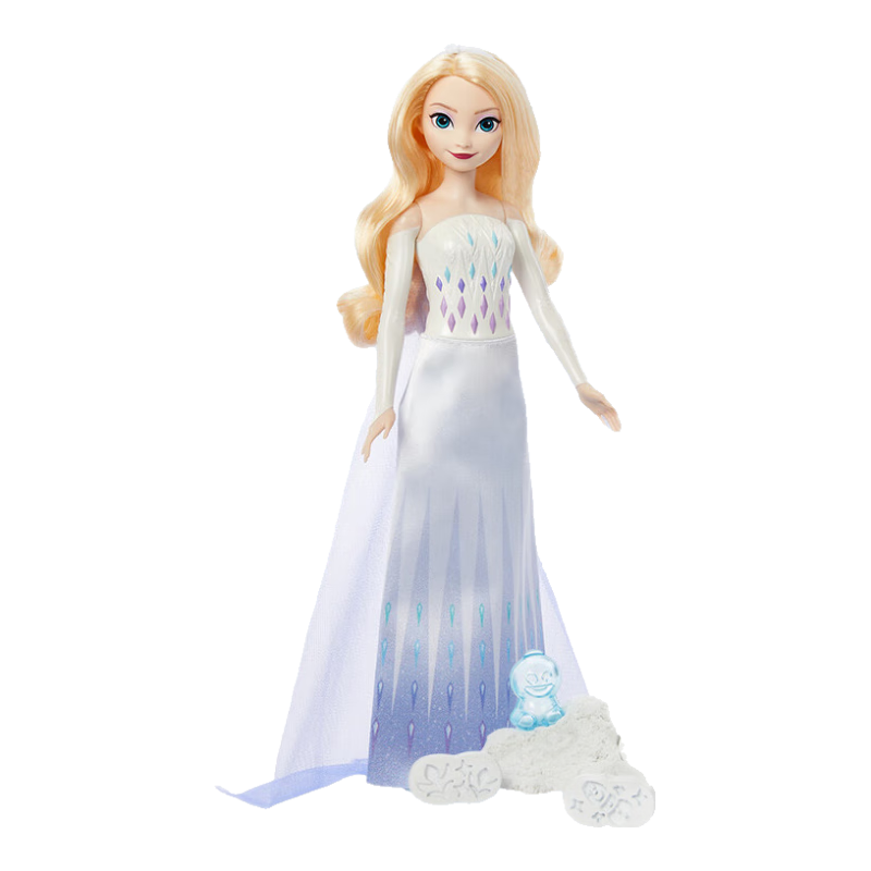 Barbie Frozen Princess Birthday Gift, Girls' Pretend Play Toy, Elsa And Snowman Adventure Set HYH10