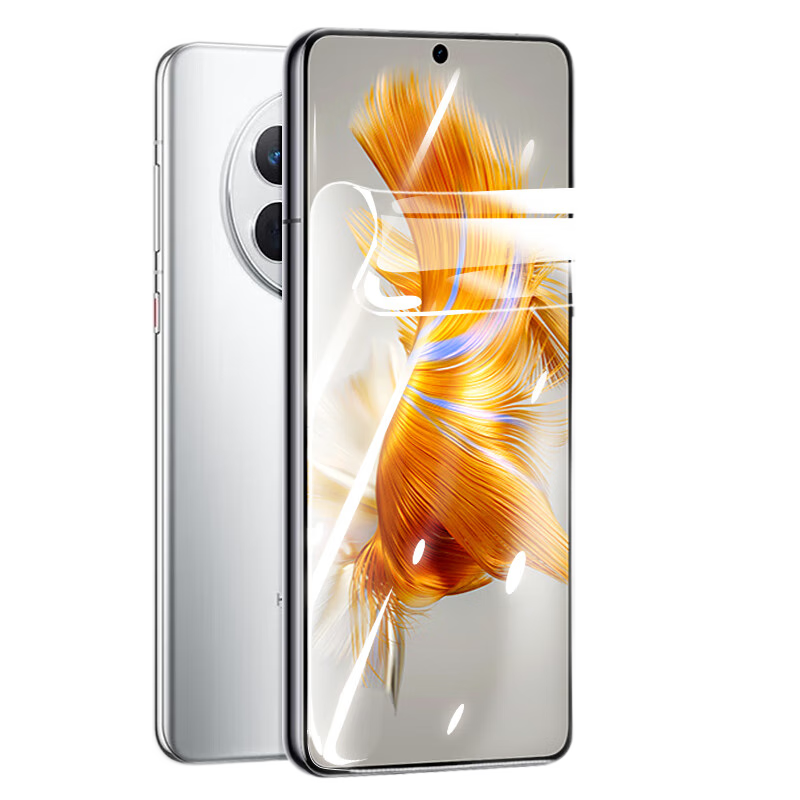 LANGLING Screen Protector for Huawei Mate50 And Mate50E, Non-Tempered Hydrogel Film, Full-Screen Curved Coverage, High Definition, Wear-Resistant, Anti-Fingerprint Protective Film, 2 Pieces