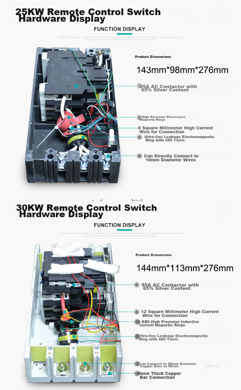 Xiya Water Pump Remote Control Switch Wireless Three-Phase Power Cut-Off Switch Motor Protection 1KW-11KW: Three-Phase Multifunctional 10