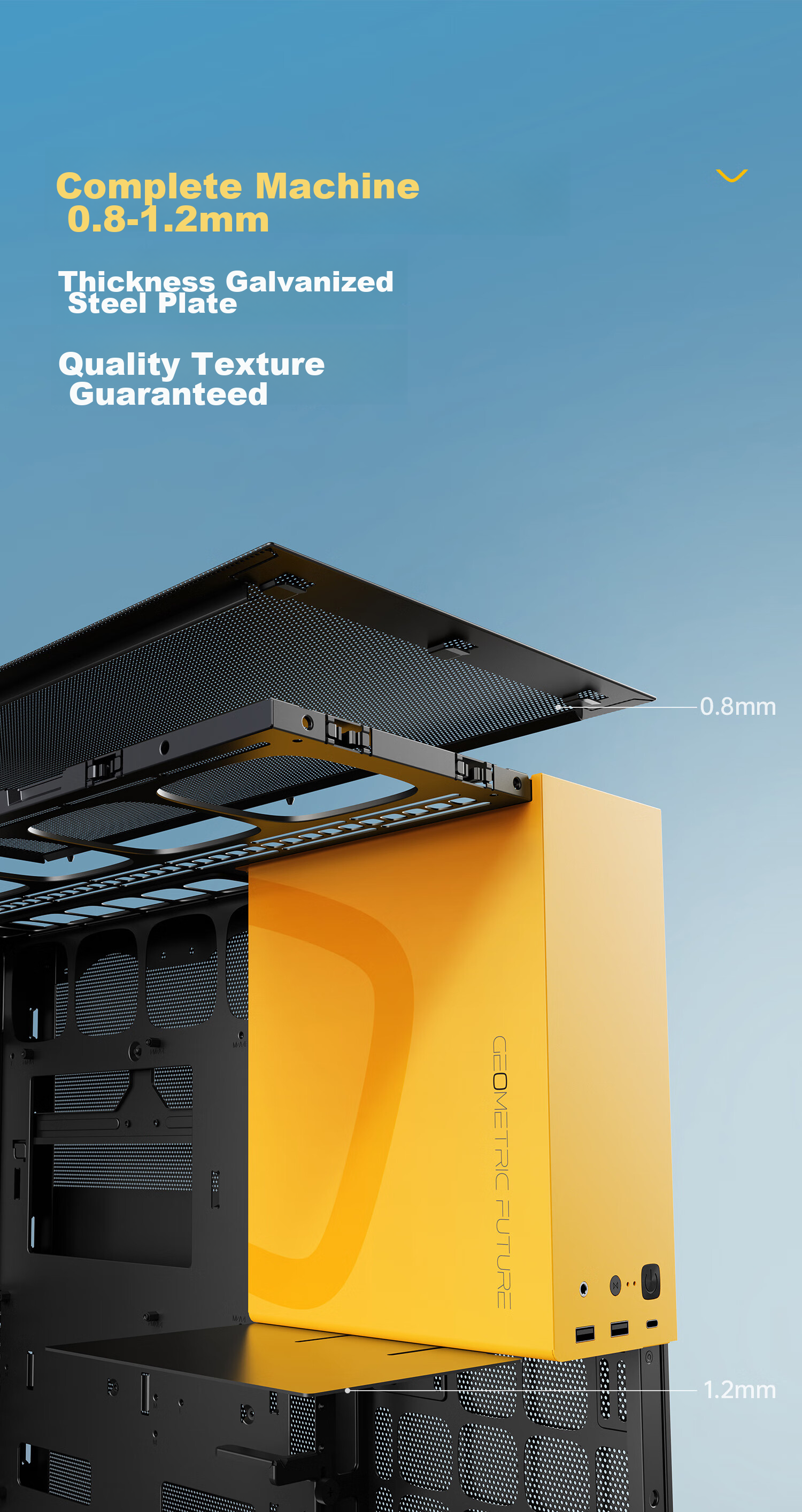GeometricFuture Model5 Wukong Computer Case, Pure White (Supports EATX Motherboard, 50 Series Graphics Card, 420/360 Radiator, Panoramic Case, Type-C Interface) 12