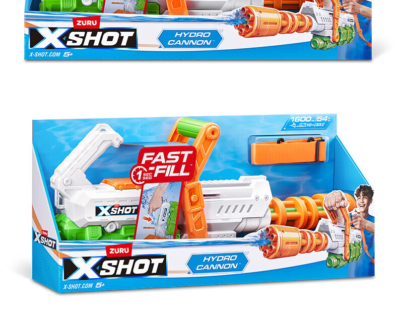 ZURU Super Attack Crazy Water Cannon Quick-Fill Water Gun, Water Play Toy, Birthday Gift for Boys And Girls 12