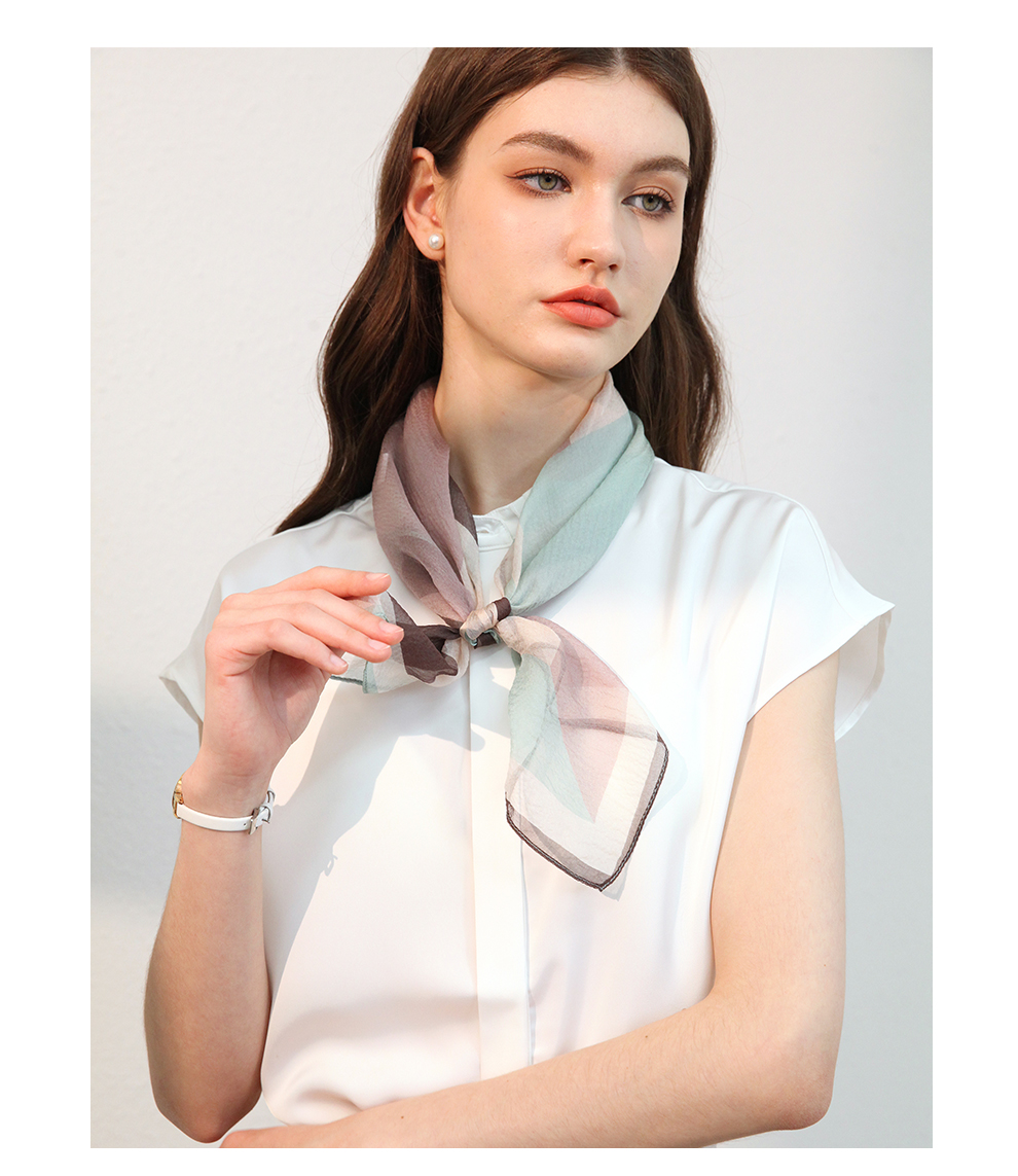 Hangsilu Silk Scarf for Women, Mulberry Silk Scarf, Square Scarf, Pearl Shawl, Birthday And Holiday Gift for Mom 9