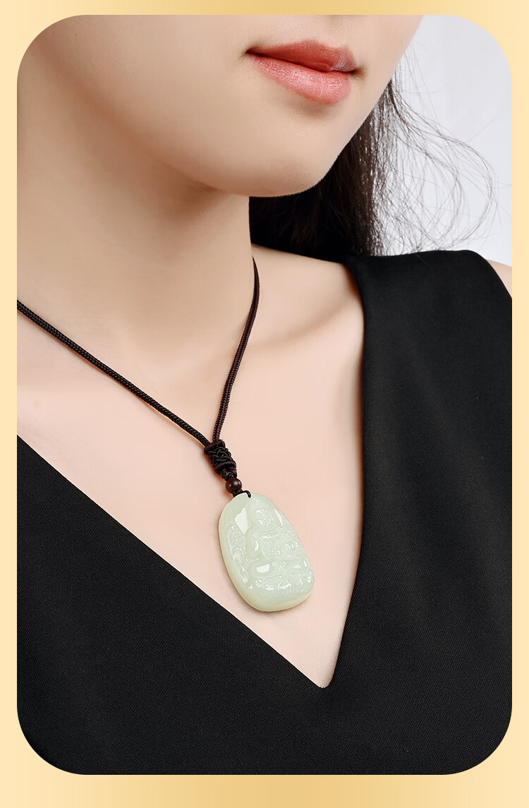 Phoenisess Jewelry, Hetian Jade Twelve Zodiac Rooster Zodiac Buddha Pendant, Unmoving Bodhisattva Jade Pendant, Men's And Women's Styles, Mid-Autumn Festival Gift 3