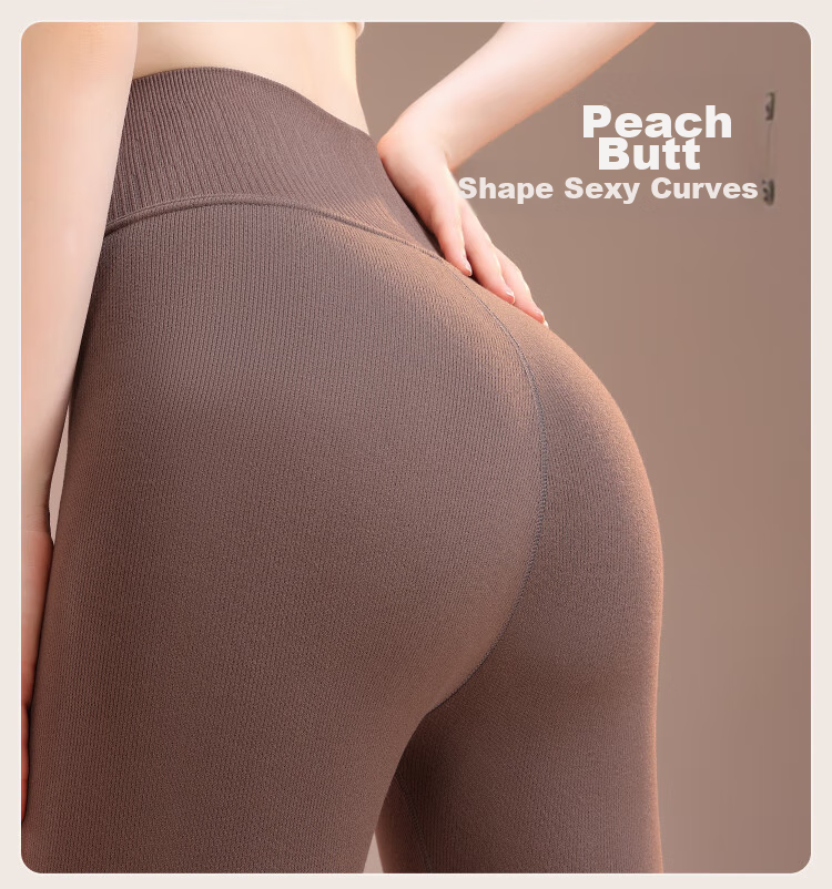 Ordifen [Warm And Antibacterial] Thermal Underwear for Women, Autumn And Winter High-Waist Tummy Control Seamless Tight Pants, Anti-Pilling, Coffee Color, XL 12