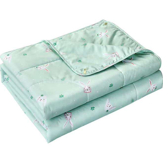 Fuanna Summer Quilt Seven-Hole Antibacterial Air Conditioning Quilt Machine Washable Naked Sleep Summer Quilt Core 3 Jin 230x229cm Green