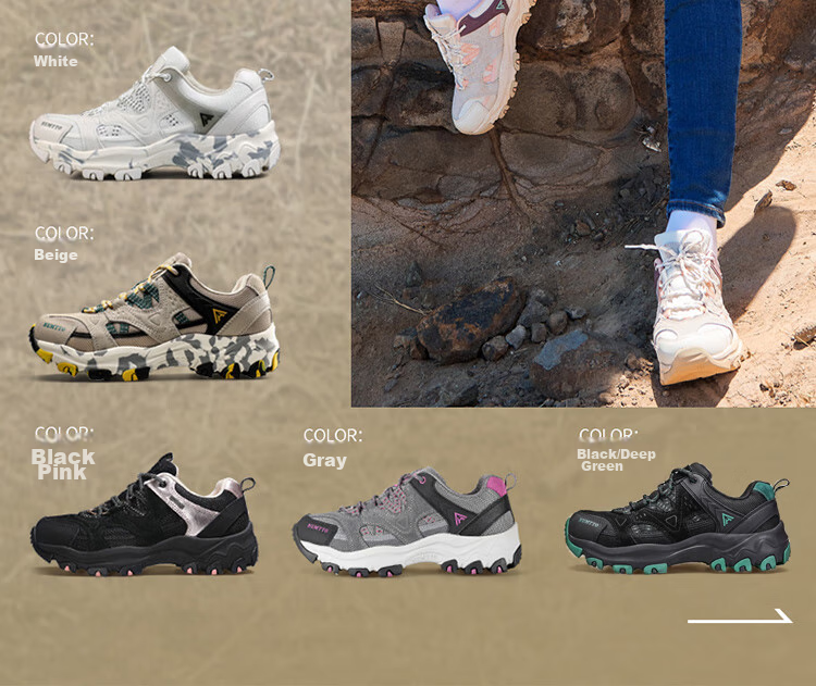 HUMTTO Outdoor Hiking Shoes for Women, Lightweight Comfortable Casual Trekking Shoes Professional Non-Slip Climbing Shoes Beige Size 37 4