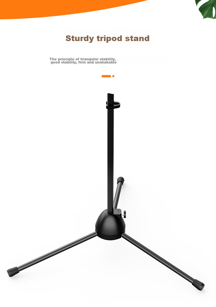NINTAUS HY-103 Upgraded Microphone Stand, Floor-Standing Live Streaming Steel Tube, Telescopic Tripod, Recording Stage Stand Equipment with Microphone Clamp 9