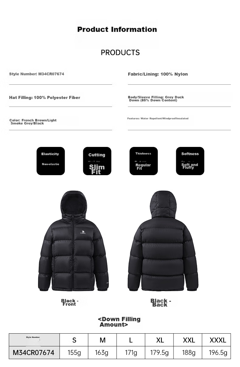CAMEL Flame Mountain down Jacket for Men And Women, Urban Light Outdoor Thickened Cold-Resistant Puffer Coat Winter Outerwear 21