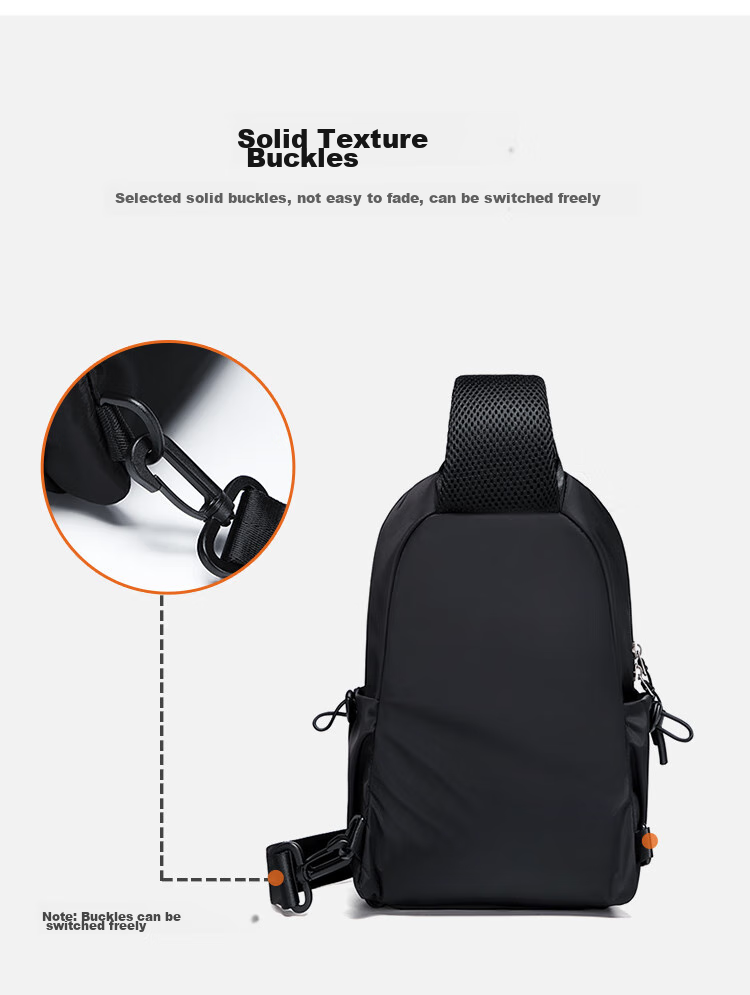 GOLF Chest Bag for Men, Contrasting Color Shoulder Crossbody Bag, Casual Phone And IPad Bag, Multi-Compartment Sports Small Backpack, Running Pack 7