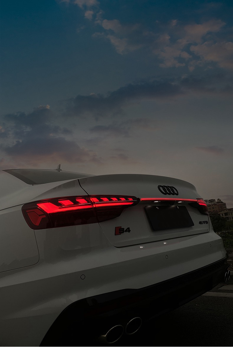 适用于20-21年款奥迪a4l贯穿式动态尾灯总成流水外饰观改装 20-21款新