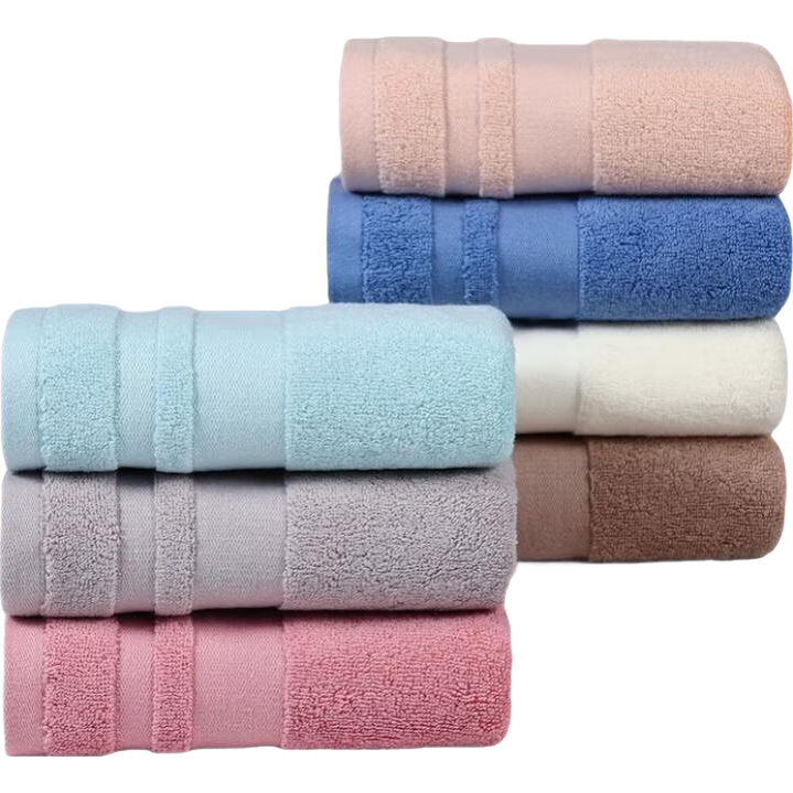 Grace Xinjiang Cotton Towel, Long-Staple Cotton Grade A Towel, Pure Cotton Thickened Soft Highly Absorbent Face Towel, Pack of 7 Sports Towels