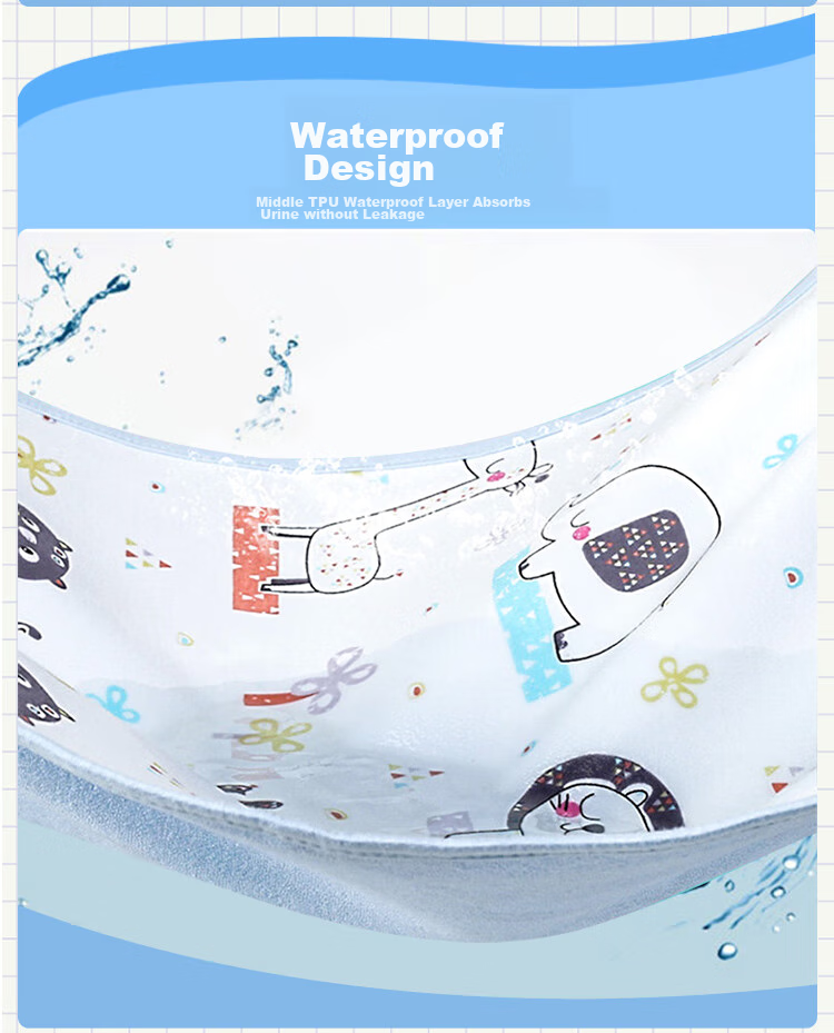 9I9 Baby Diaper Pad, Washable Pure Cotton Waterproof, Newborn Large Size Leak-Proof Bed Mat, 100*70cm 5