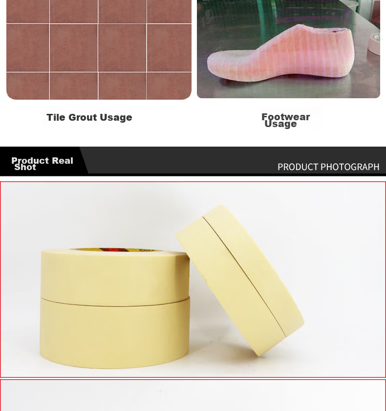 3M High-Temperature Resistant Masking Tape, Heat-Resistant, Stain-Free, Solvent-Resistant, for Painting Fixation And Protection Bundling [30mm*55m] 2310 7