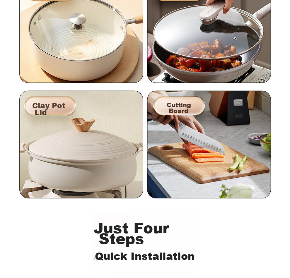 Jiabaili 304 Stainless Steel Pot Lid Rack, Kitchen Storage Rack, Wall-Mounted without Drilling, Multifunctional Countertop Chopping Board Holder And Cutting Board Storage 31