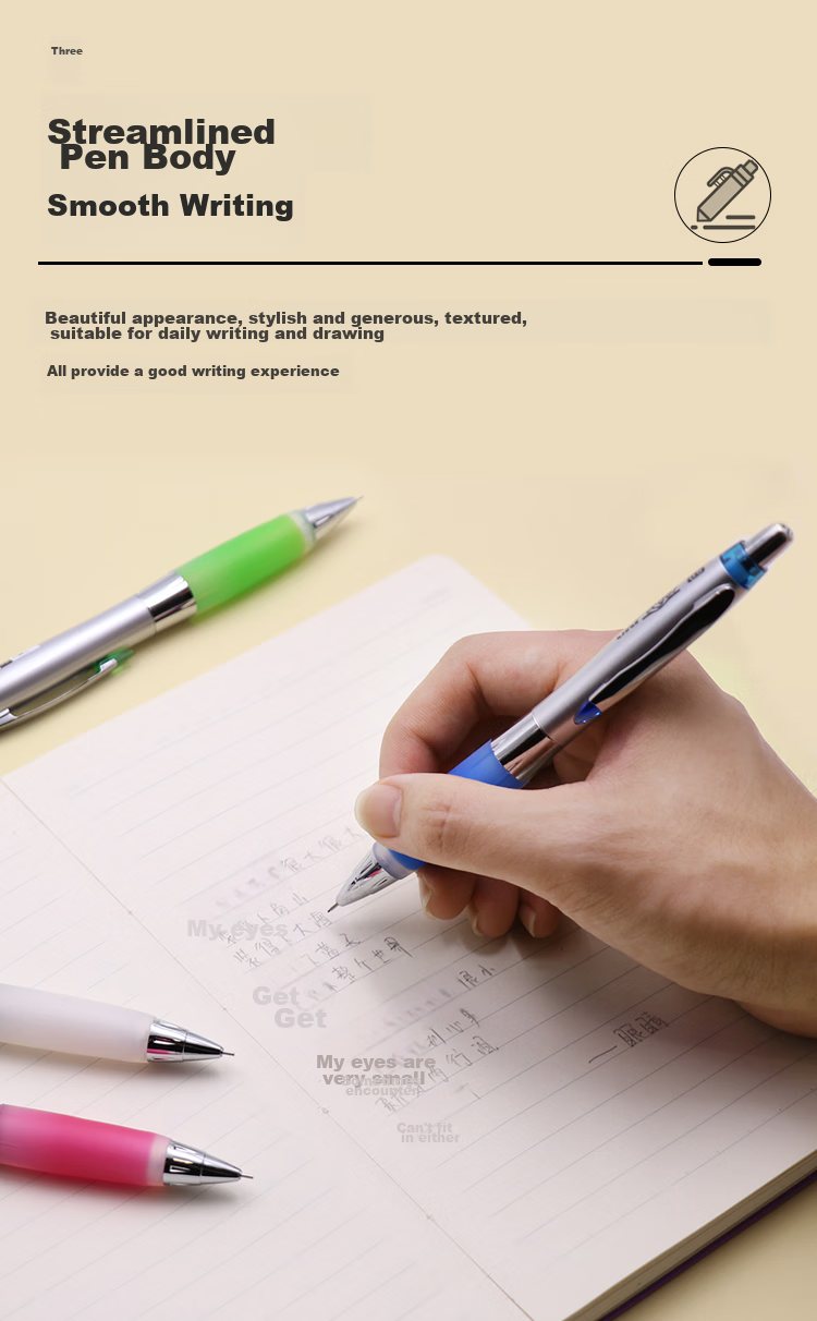 Uni Mitsubishi Automatic Lead Soft Rubber Pencil with Swing-Out Core, Student Writing Pencil M5-617GG, 0.5mm Silver Shaft Blue, 1 Piece 3