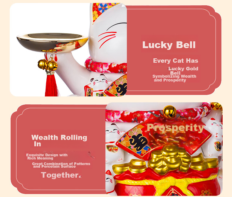 Youjialiangpin Prosperity Cat, Fortune-Attracting Ornament, Cashier Decoration, Housewarming Gift, 11-Inch Gift Box Set 7
