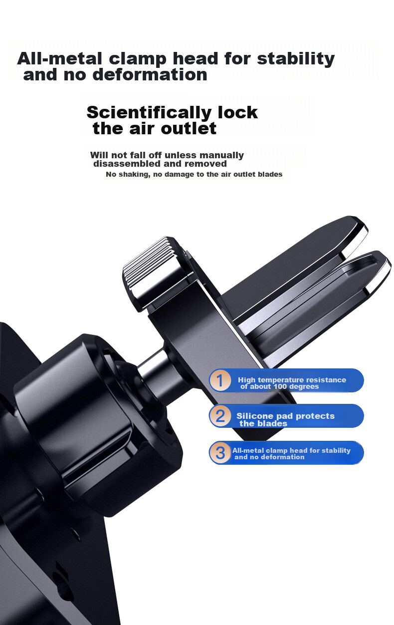 Honeywell Car Phone Holder, Air Vent Navigation Mount, Car Interior Clip-On Phone Mount, Automotive Accessory 6