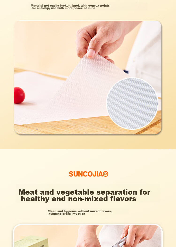 Suncojia Disposable Cutting Board, Antibacterial Chopping Block Mat, Outdoor Food Board, Picnic Board, Antibacterial Transparent Style, 300*24cm 4
