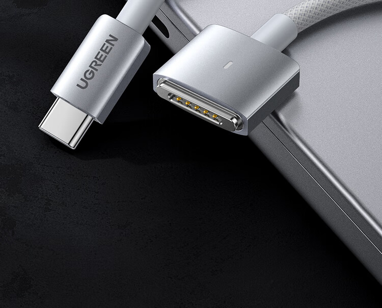 UGREEN 140W Magnetic Fast Charging Cable for Apple MacBook, Magsafe 3 Power Cable, Type-C to T-shaped Connector, 2m, Silver 21