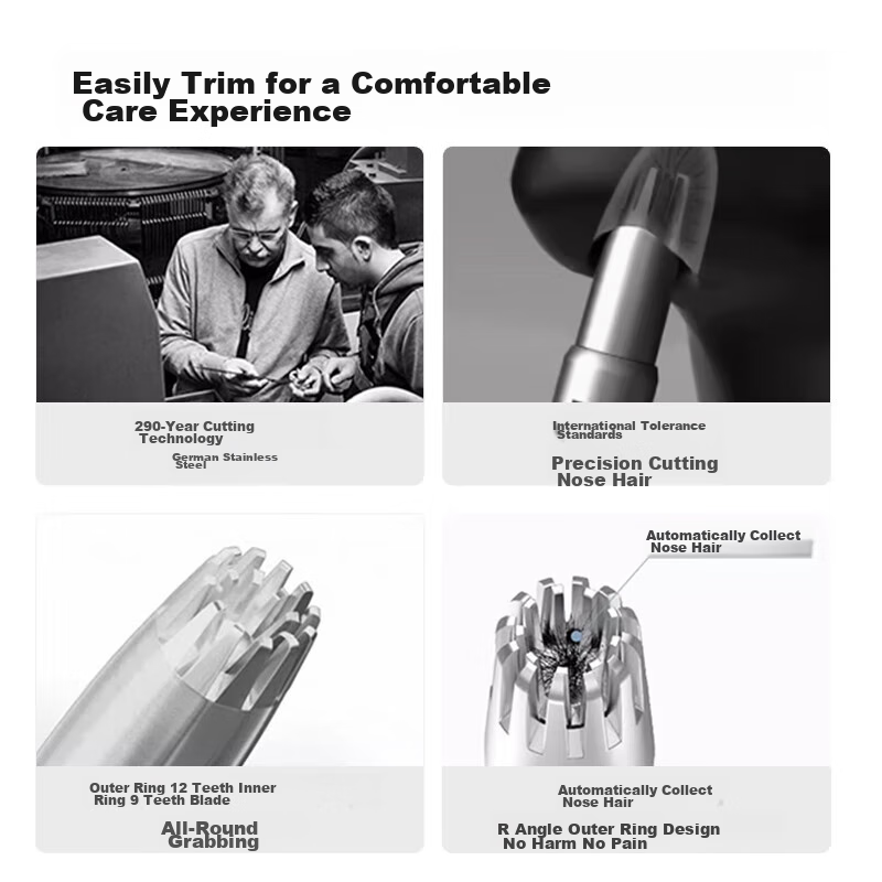 ZWILLING Original Imported Non-Electric Nose Hair Trimmer for Men, Noiseless Nose Hair Scissors, Washable, Mid-Autumn Festival Gift