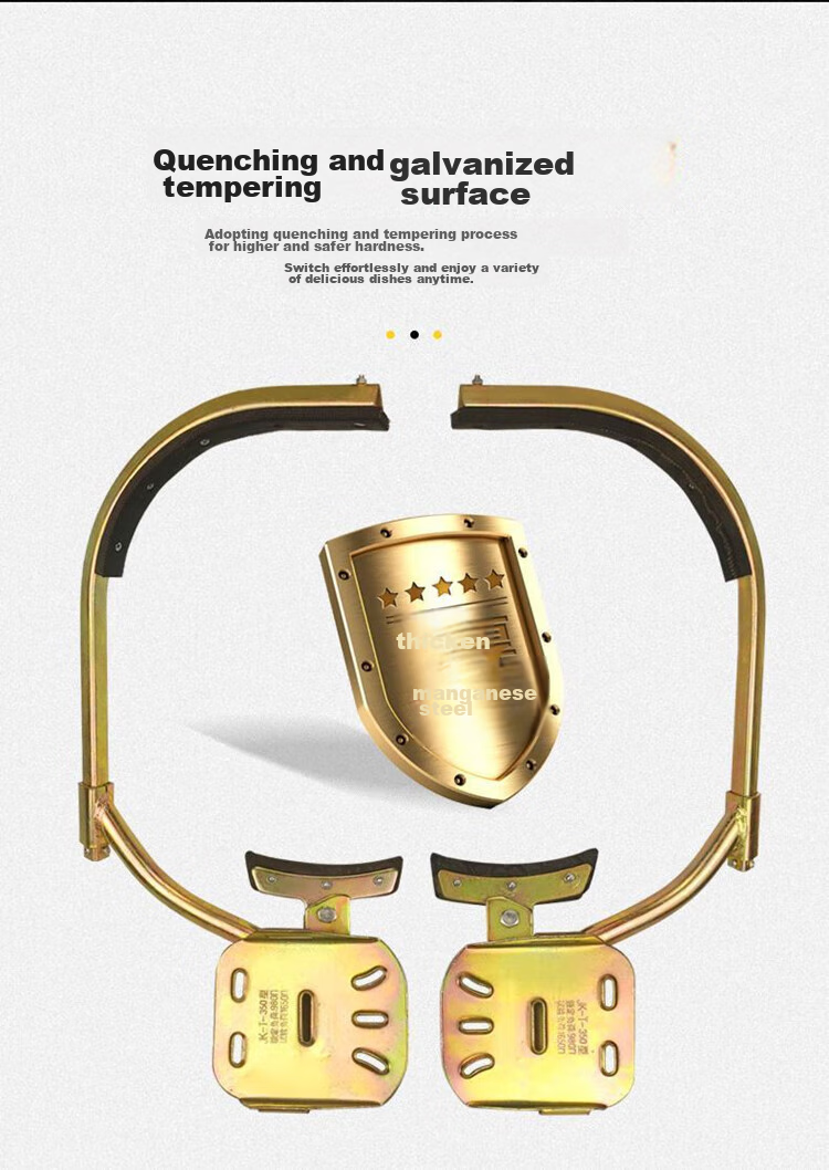 Beifute Electrical Pole Climbing Clamp, High-Strength Load-Bearing Pole Foot Climber for Cement Poles, Seamless Triangular Steel Type 300 7