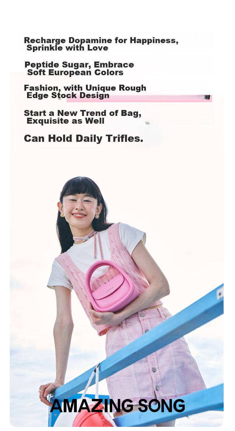 AMAZING SONG Women's Soft European-Style Medium Cowhide Crossbody Bag, Exquisite Ins-Style High-End Niche Cute Commuter Handbag Gift 1