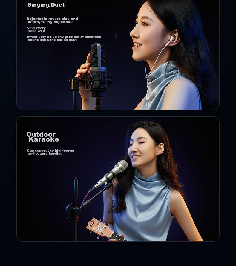 Feilipu Mobile And Computer Compatible Live Streaming Sound Card Bluetooth Accompaniment Professional Live Streaming Equipment Plug And Play Live Recording DLM3025C Sound Card + Handheld Microphone Complete Set 18