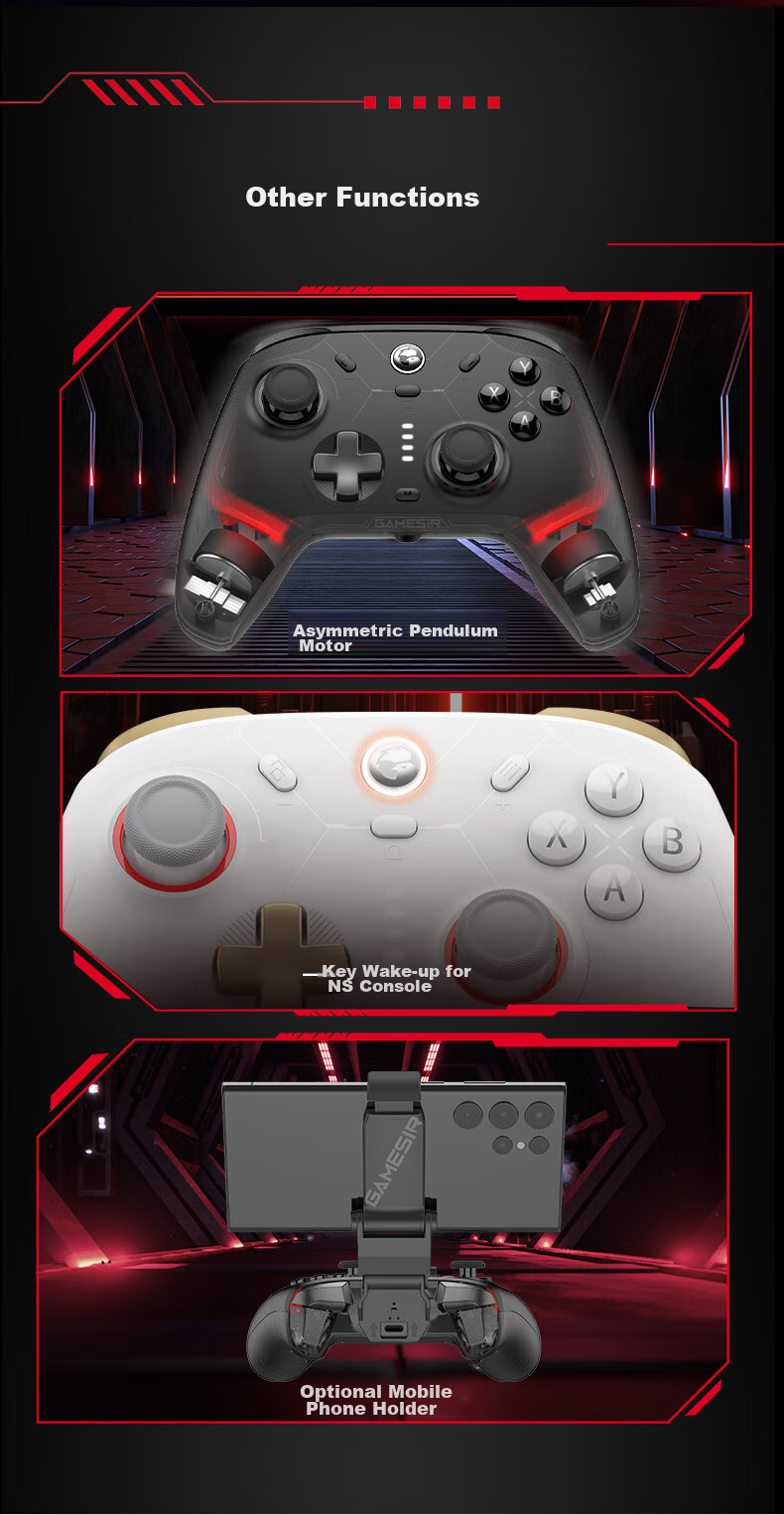 GAMESIR Fengxingzhe 2 Wireless Game Controller Motion-Sensing Switch Controller with Base, Compatible with Mobile Android Apple PC Bluetooth NS2 Computer TV Steam Original Genshin Impact Black Myth: Wukong Zero 21