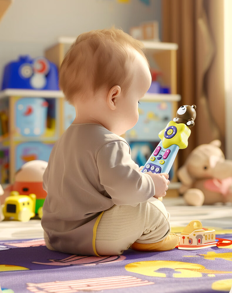 Dimoarch Simulated Remote Control Toy Phone for Babies, Early Education Musical Learning Device for Toddlers, Birthday Gift for Boys And Girls, Brow 8