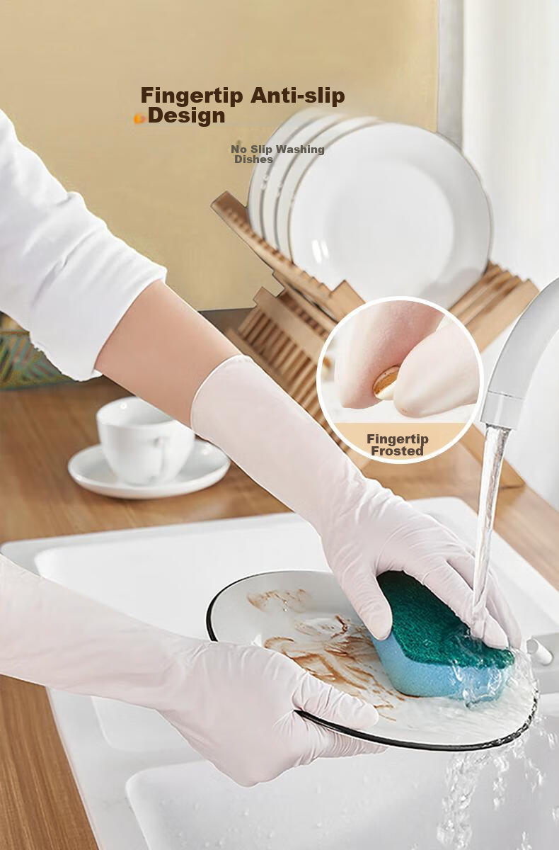 Dingqing Disposable Nitrile Gloves, Food-Grade, for Household Cleaning And Labor Protection, Dishwashing Rubber Gloves, 100 Pieces/box 5