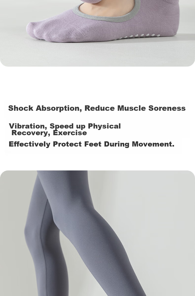 Ziyouxi Yoga Socks for Women, Professional Sports Non-Slip Anti-Pilling Short Tube Socks, Pilates Fitness Dance Seamless Boat Socks for Spring And Summer 7