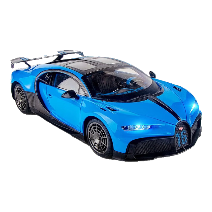 Heimanba Bugatti Chiron 1:18 Blue Car Model Toy for Children, Alloy Car Collectible Display Piece Gift