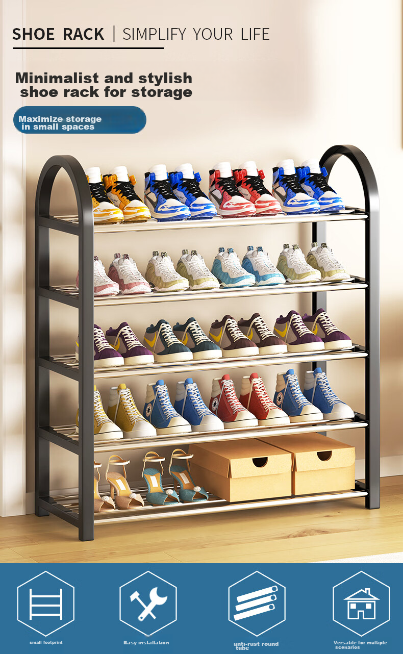 WOJIA Simple Multi-Tier Shoe Rack for Entryway, Home Storage Shelf, Indoor Shoe Organizer, Dormitory Shoe Rack And Storage Shelf 1