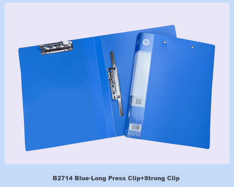 Bailiwen B2713 Red File Folder, Single Long Clamp, A4 Document Folder, File Organizer, Business Office Contract Folder, Paper Clip, Meeting Document Folder 10