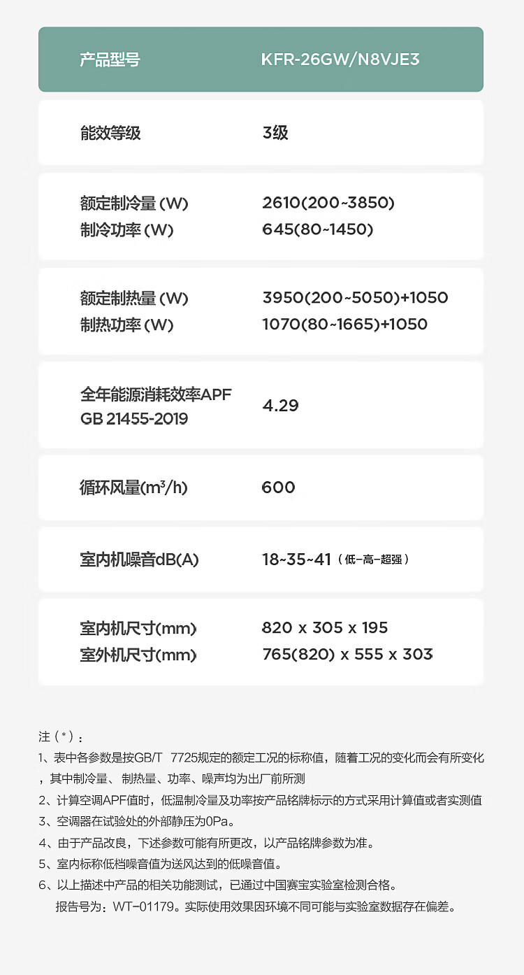 105851-美的(Midea) 新能效 风耀 大1匹 智能家电 变频冷暖 壁挂式空调 高温蒸汽自洁 以旧换新 KFR-26GW/N8VJE3-详情图