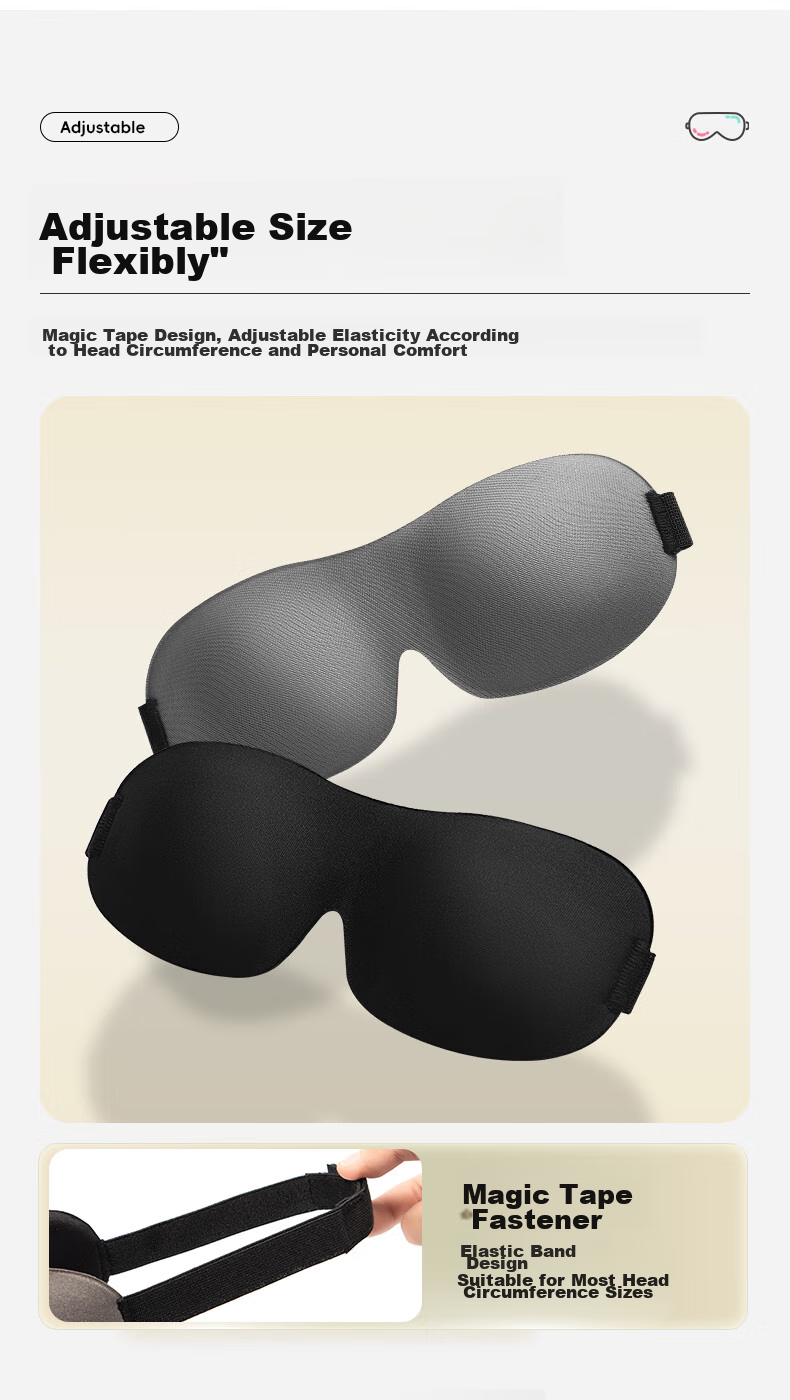 40,000 KM 3D Sleep Mask Light Blocking Eye Mask for Adults Men Women Nap Rest 5