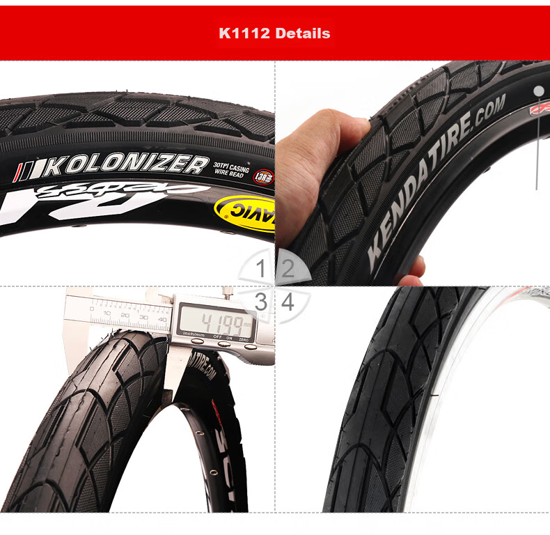 KENDA K193 Bicycle Inner And Outer Tube, 26X1.5 Butyl Rubber, Beautiful Mouth, Wear-Resistant, Pressure-Resistant Tire Inner And Outer Tube 8