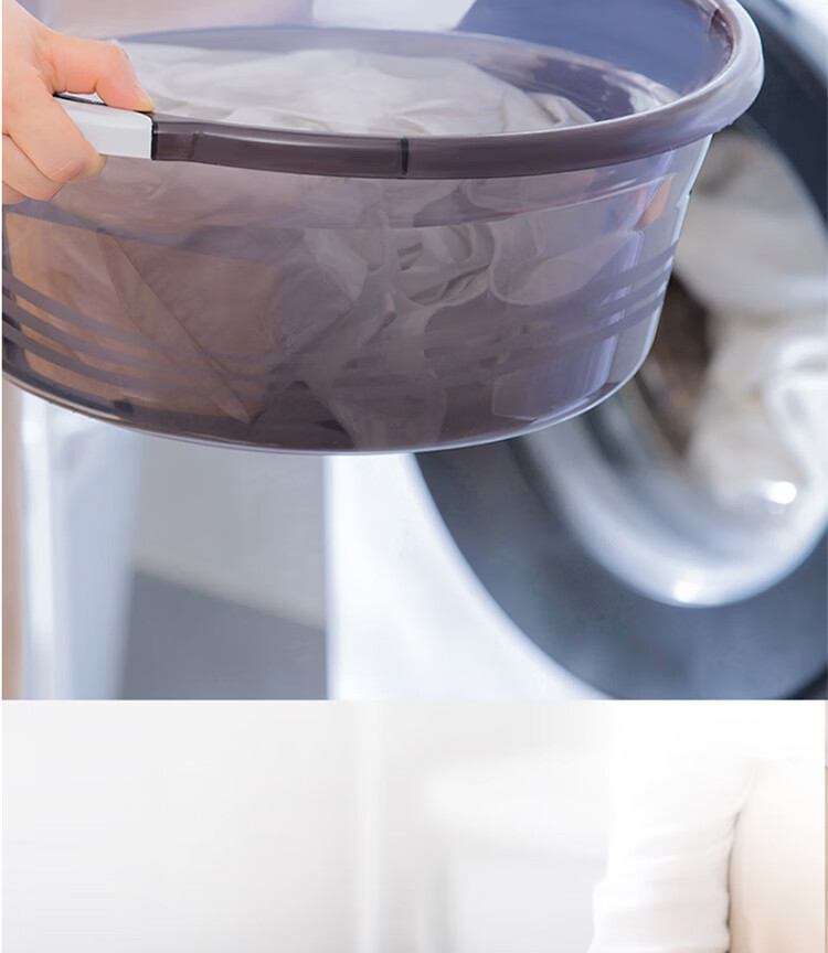 CHAHUA Face And Hair Washing Basin, Baby Bathing Basin, Plastic Basin for Laundry, Large Basin 35cm Random Color 4
