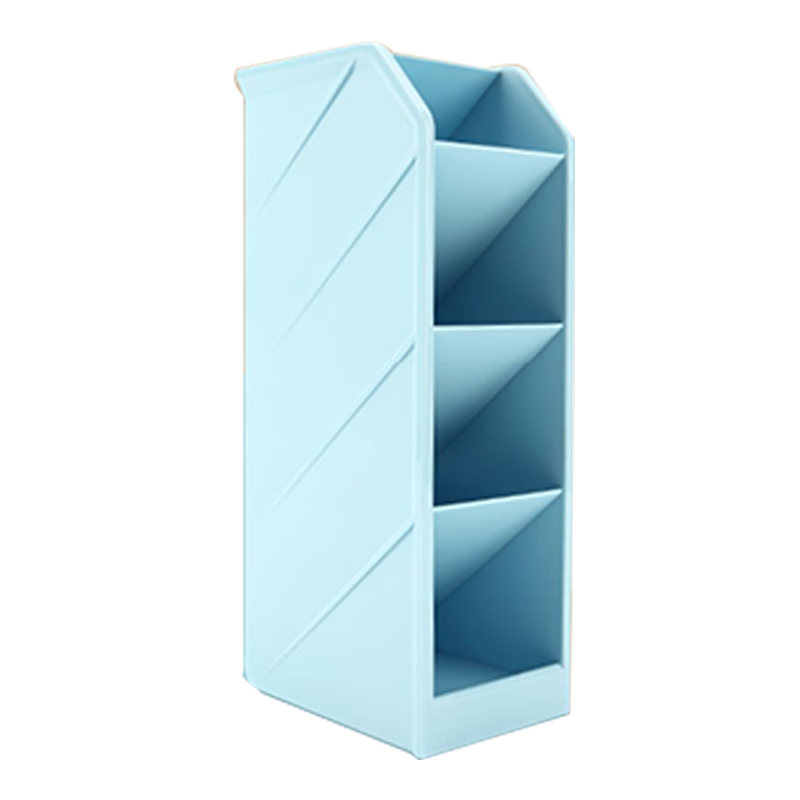 M&G (M&G) Stationery Slanted Pen Holder, Student Office Supplies Desktop Storage Box, Blue Single Pack ABT98476