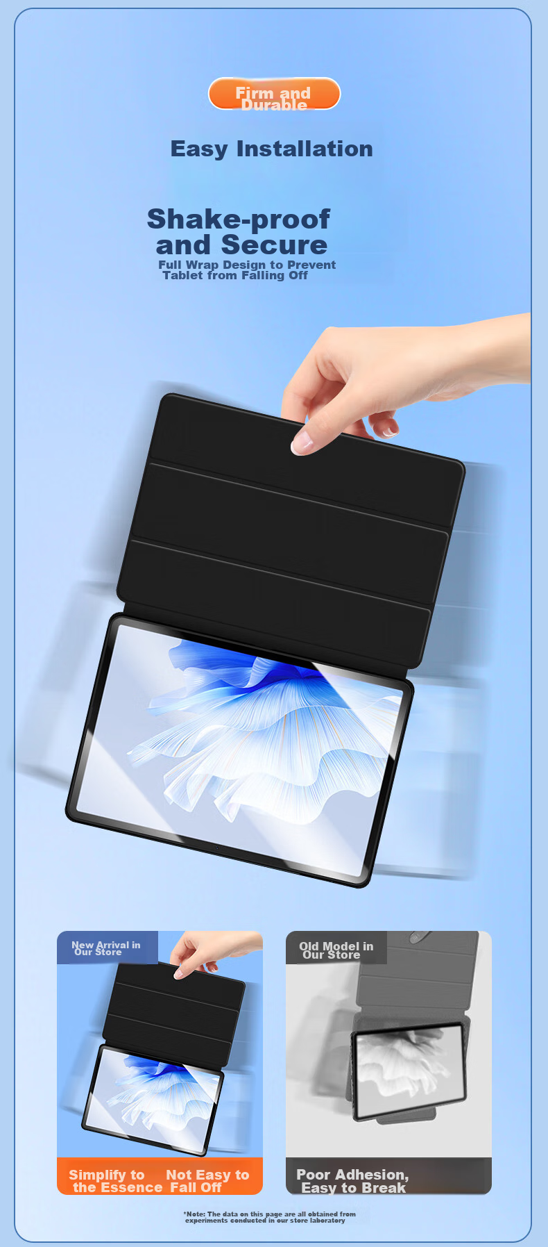 Kulefeng Huawei MatePad Mini 8.8-Inch 2025 Protective Case, Huawei Tablet Five Ultra-Thin Full Protection Shockproof Flip Cover, Tri-Fold Smart Leather Case Outer Shell 8