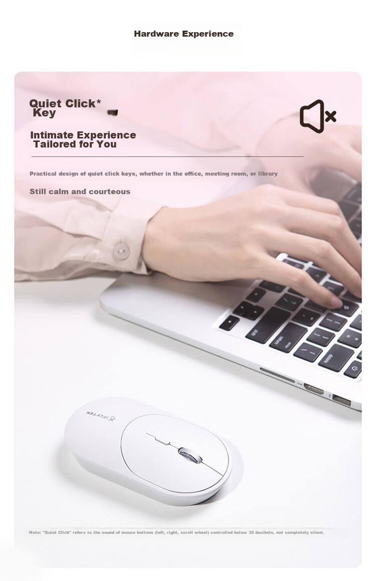 IFLYTEK Mouse Lite-M320 Starlight Edition [Slim] Bluetooth Mouse Wireless Mouse Sold by JD Smart Voice Mouse Quiet Office Mouse White 10