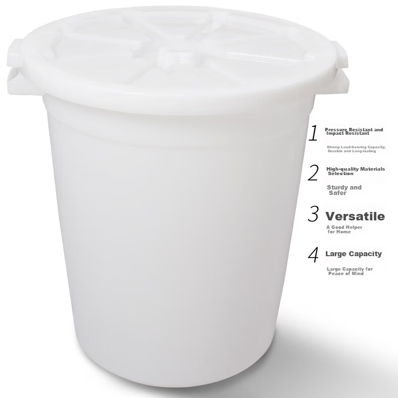 Fuaijia Thickened 90-Liter Large White Bucket, Big Water Bucket, Garbage Can, Large Capacity Plastic Water Storage Bucket, Big Round Bucket, Can Hold about 180 Jin of Water