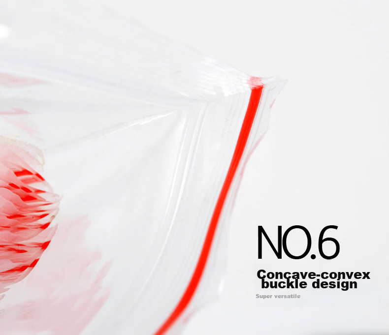 QDZX Self-Sealing Bags No. 4 (8*12cm), 100 Pieces, Food Bags, Fresh-Keeping Bags, PE Bags, Sealed Bags, Waterproof, Moisture-Proof, Dust-Proof Bags 7