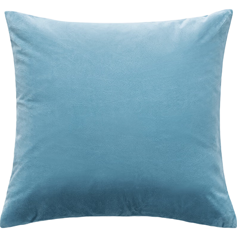 JD Original Marshmallow Pillow, Ultra-Soft Cotton Fleece Sofa Bed Head Living Room Office Lumbar Support Cushion, Blue 45x45cm