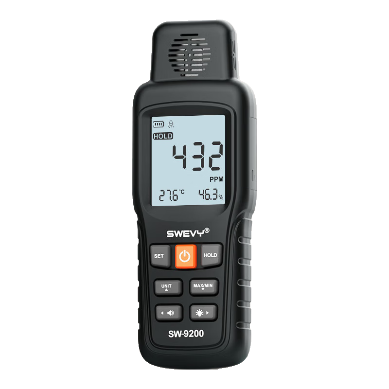 Suwei Carbon Dioxide Detector, CO2 Concentration Monitor, Portable CO2 Detection Instrument SW9200