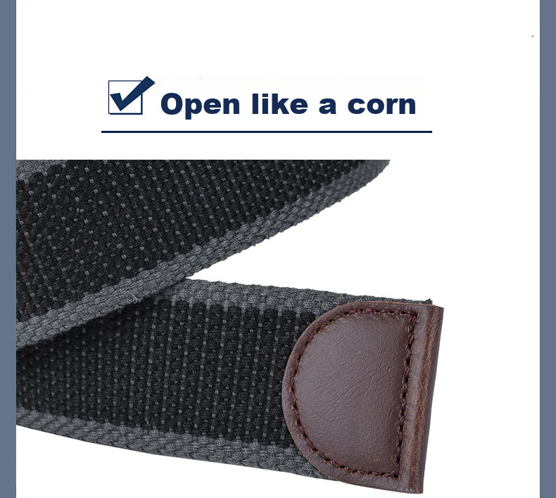 HALFEEL Canvas Belt for Men with Smooth Buckle, Automatic Buckle Casual Trendy Student Extended Outdoor Military Training Trouser Belt Gift 7