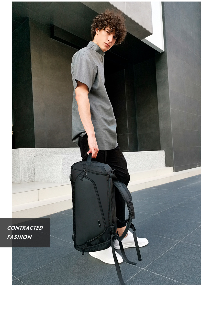 Bange Gym Bag for Men, Dry And Wet Separation, Sports Handbag with Large Capacity, Crossbody Bag with Separate Shoe Compartment, Travel Bag, 1917 Gray 4