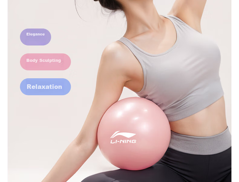 Li-Ning Yoga Ball, Pelvic Floor Exercise Ball for Pregnant Women And Adults, Baby Pilates Ball, Shaping And Buttocks Lifting Fitness Ball, Thickened Anti-Burst Elastic Ball 2