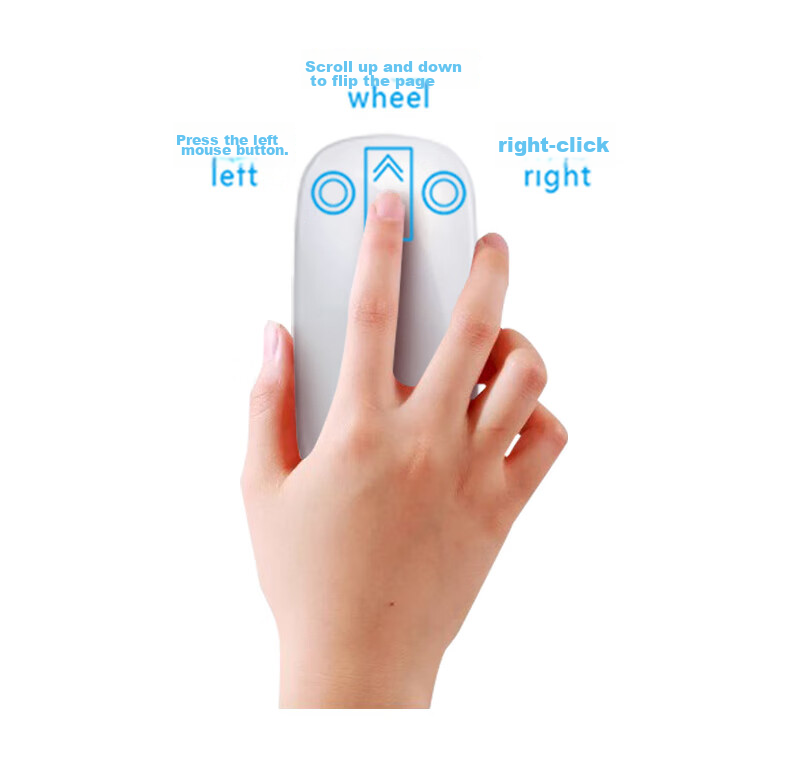 Bkayp Apple MacBook IPad Mouse, Miao Kong Wireless Bluetooth Touch, 60-Day Battery Life, 3C Certified Battery, Office Quiet Charging 12